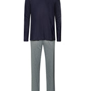 Night And Day Cotton V-Neck Pajama Set | Grey Gems Print 75462-3071